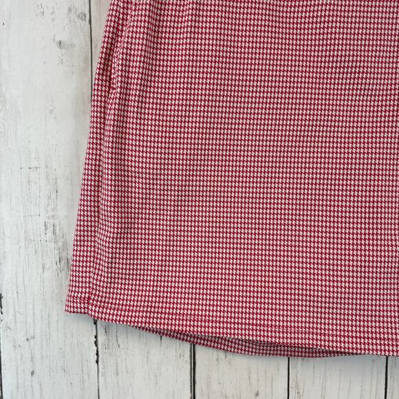 Brooks Brothers Country Club Red/White Houndstooth Wrap Skort Shorts Size 2 - Picture 3 of 15